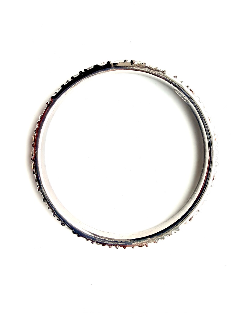 Bergdorf Goodman Sterling Silver & Crystal Bangle Bracelet — image 3 of 5